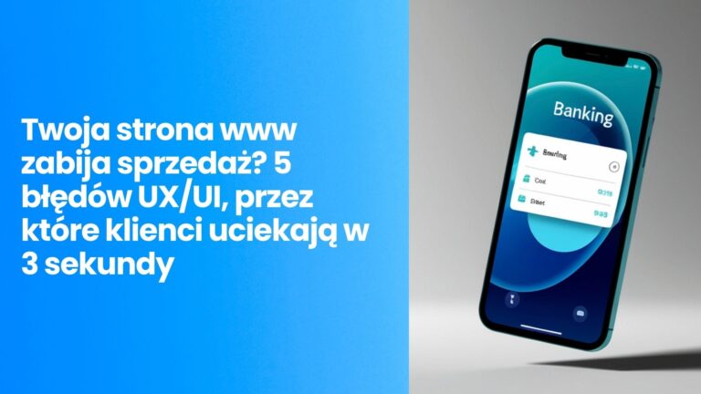 Twoja strona www zabija sprzedaż? 5 błędów UX/UI, przez&nbsp;które klienci uciekają w&nbsp;3 sekundy (Audyt 2026)