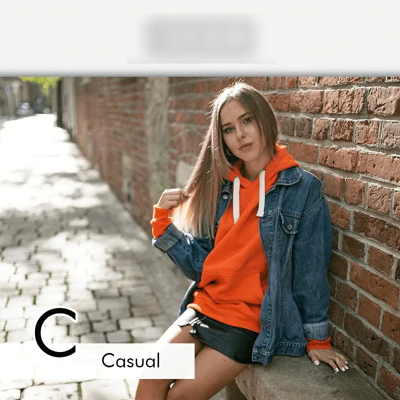 Obsługa social media marki z branży odzieżowej - różne serie postów